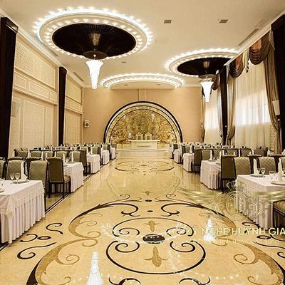 Thảm hoa văn gạch tân cổ điển cho nhà hàng cao cấp